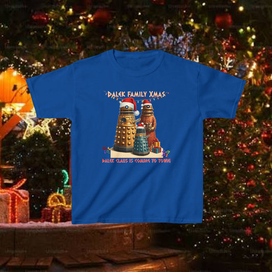 Doctor Who Dalek Christmas Kids T-shirt — Singing Xmas Carols