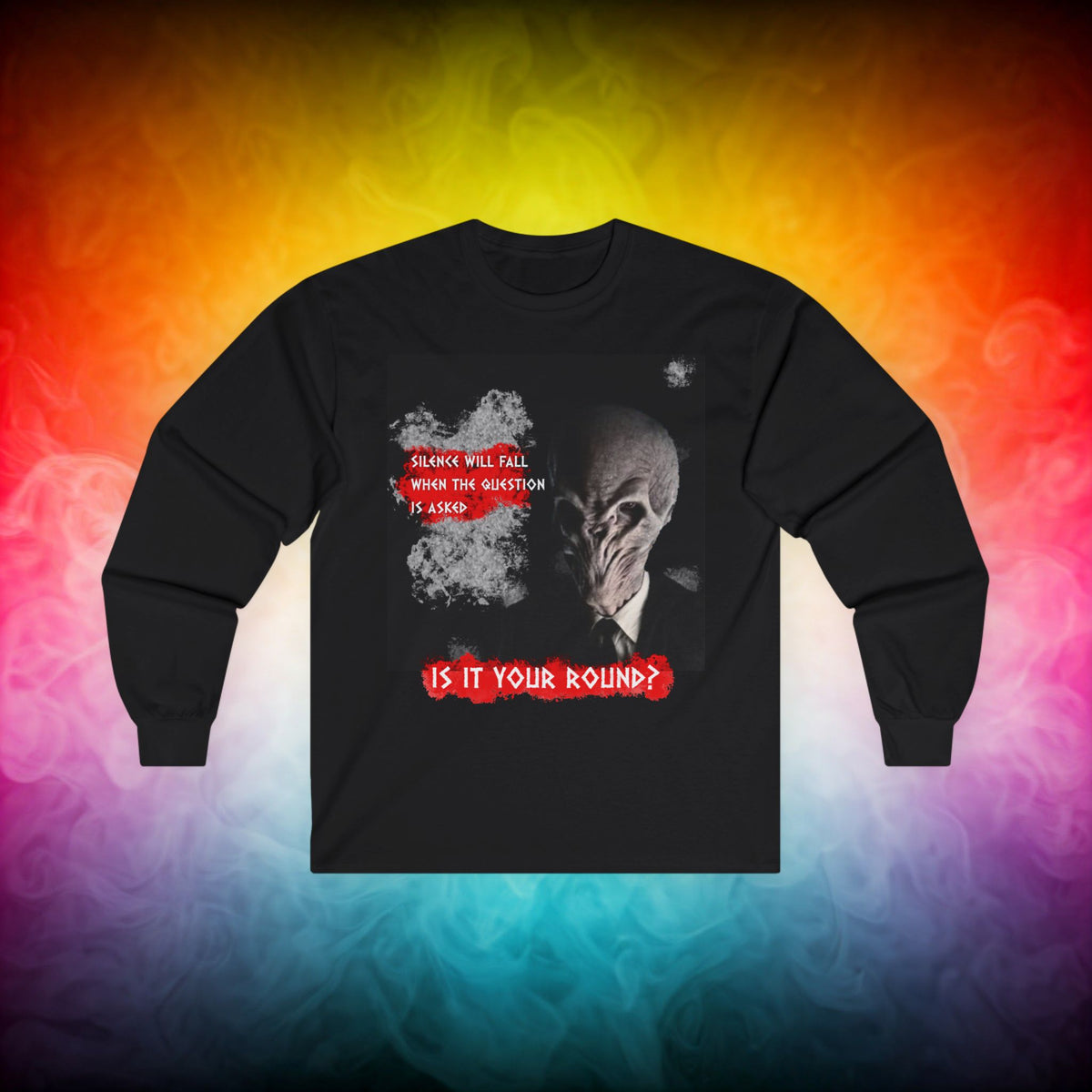 Doctor Who  - The Silence asking "The Question" Long Sleeve T-shirt