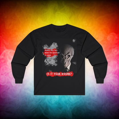 Doctor Who  - The Silence asking "The Question" Long Sleeve T-shirt