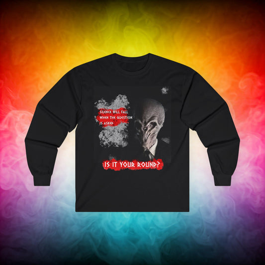 Doctor Who  - The Silence asking "The Question" Long Sleeve T-shirt