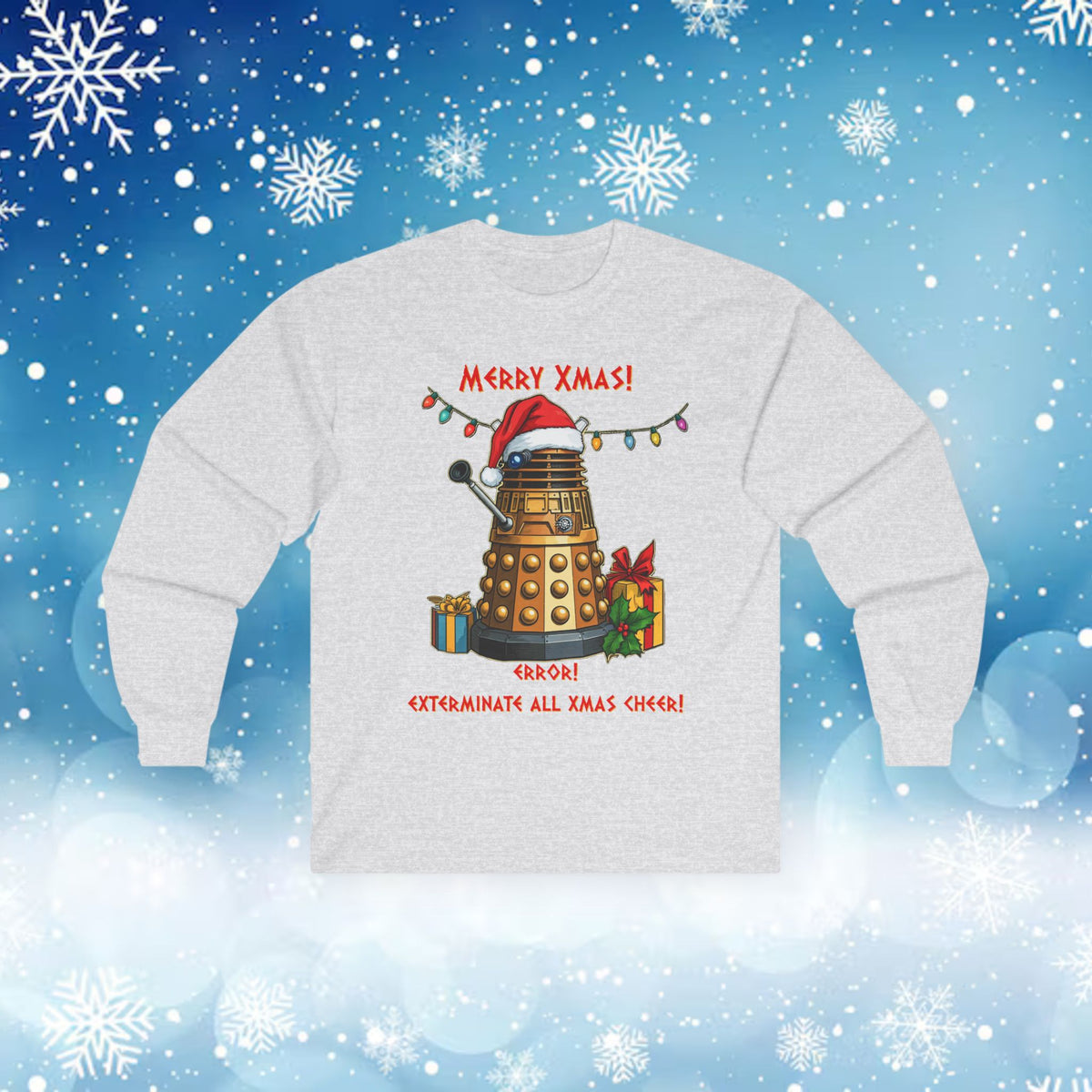 Doctor Who  - Very Confused Xmas Dalek Long Sleeve T-shirt