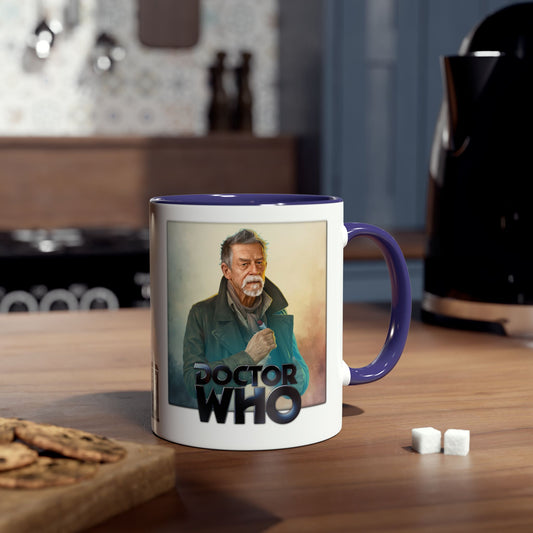 The War Doctor (John Hurt) and Doctor Who logo mug.
