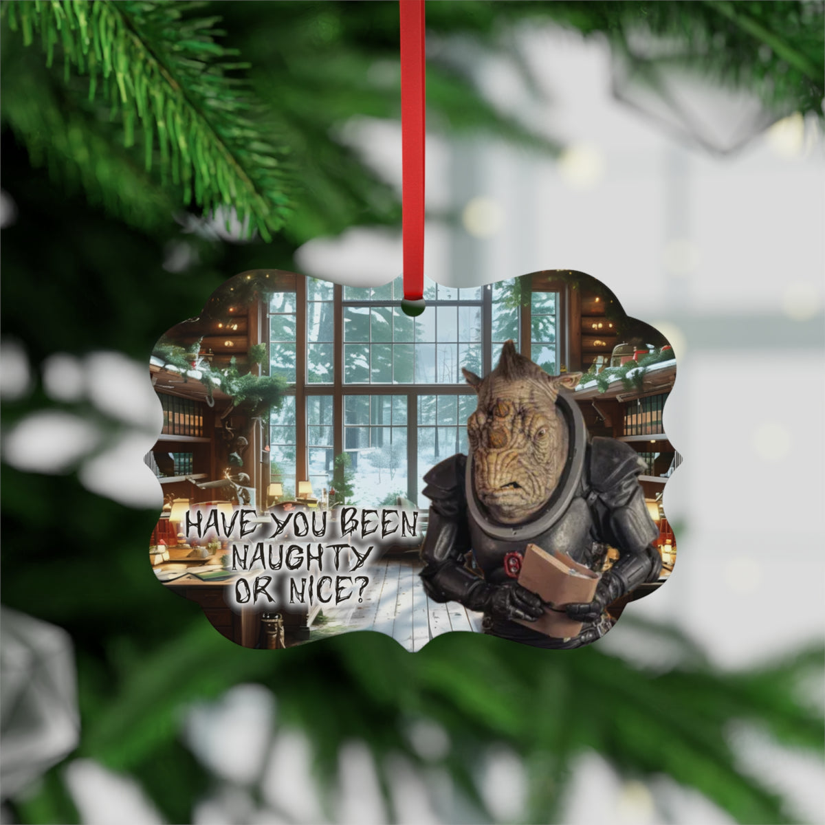 Doctor Who Judoon Helping Santa Christmas Ornament