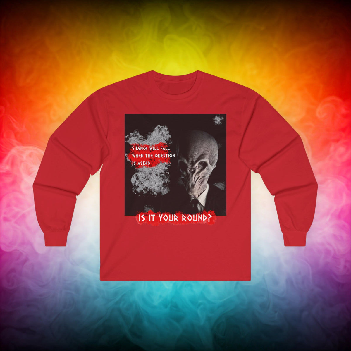 Doctor Who  - The Silence asking "The Question" Long Sleeve T-shirt