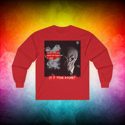 Doctor Who  - The Silence asking "The Question" Long Sleeve T-shirt