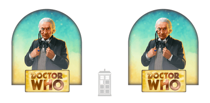 1st Doctor (William Hartnell) and Doctor Who logo mug. - Mug