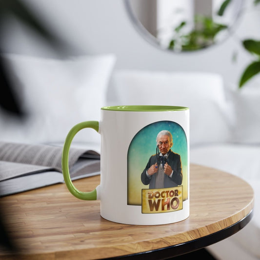 1st Doctor (William Hartnell) and Doctor Who logo mug. - soapbox169 - A Little Gift Shop