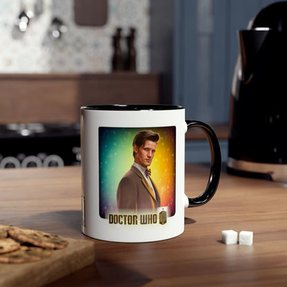 11th Doctor (Matt Smith) and Doctor Who logo mug.