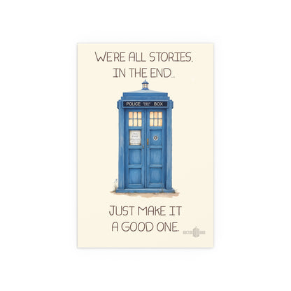 "We're all stories in the end..." TARDIS in Aesthetic Pastel