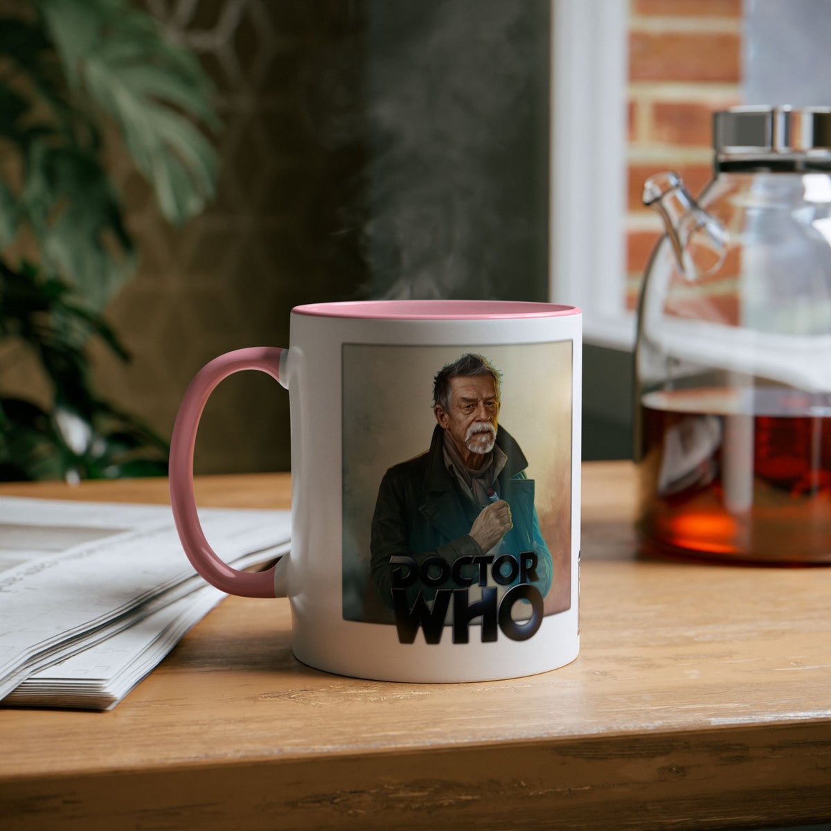 The War Doctor (John Hurt) and Doctor Who logo mug.