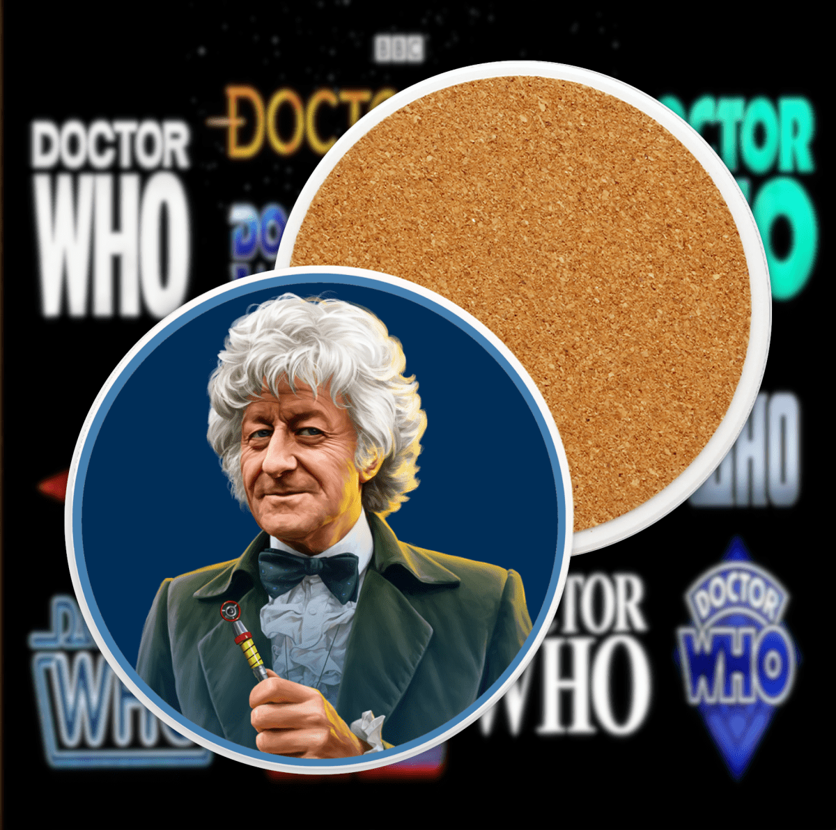 3rd Doctor Ceramic Coaster Collection - soapbox169 - A Little Gift Shop