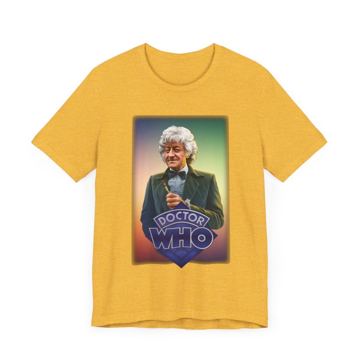 3rd Doctor (John Pertwee) and Doctor Who logo. - soapbox169 - A Little Gift Shop