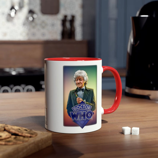3rd Doctor (John Pertwee) and Doctor Who logo mug. - soapbox169 - A Little Gift Shop