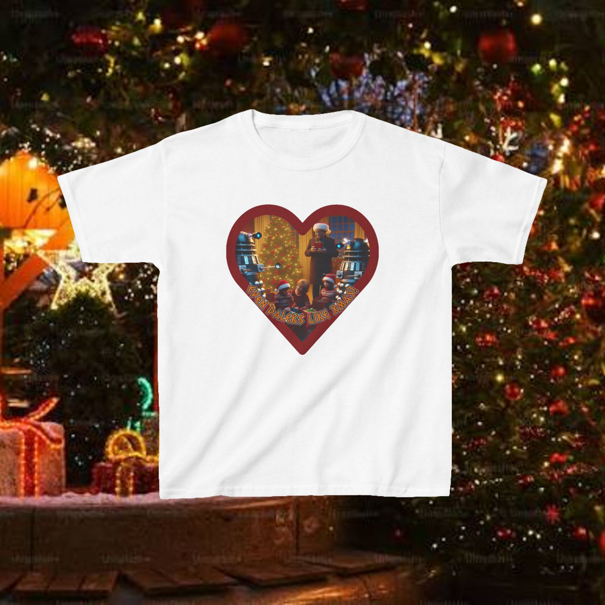 Doctor Who Dalek Christmas Kids T-shirt — Even Daleks Like Xmas