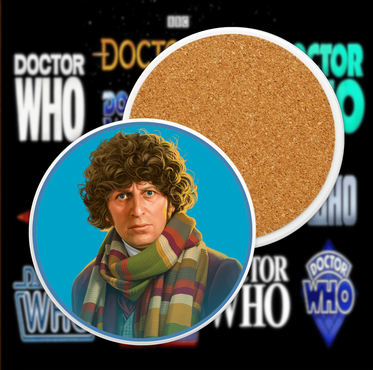 4th Doctor Ceramic Coaster Collection - soapbox169 - A Little Gift Shop
