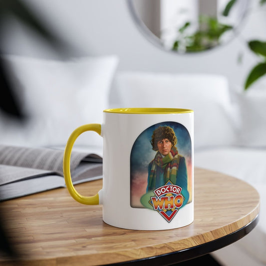 4th Doctor (Tom Baker) and Doctor Who logo mug. - soapbox169 - A Little Gift Shop