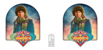 4th Doctor (Tom Baker) and Doctor Who logo mug. - Mug
