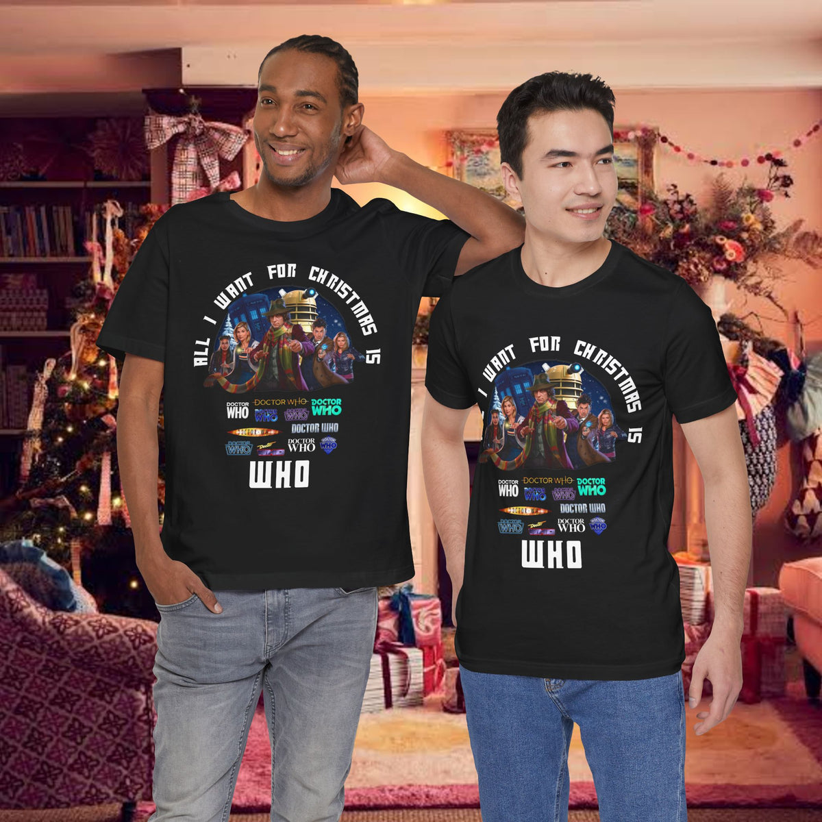 Doctor Who All I Want for Christmas is WHO T-shirt