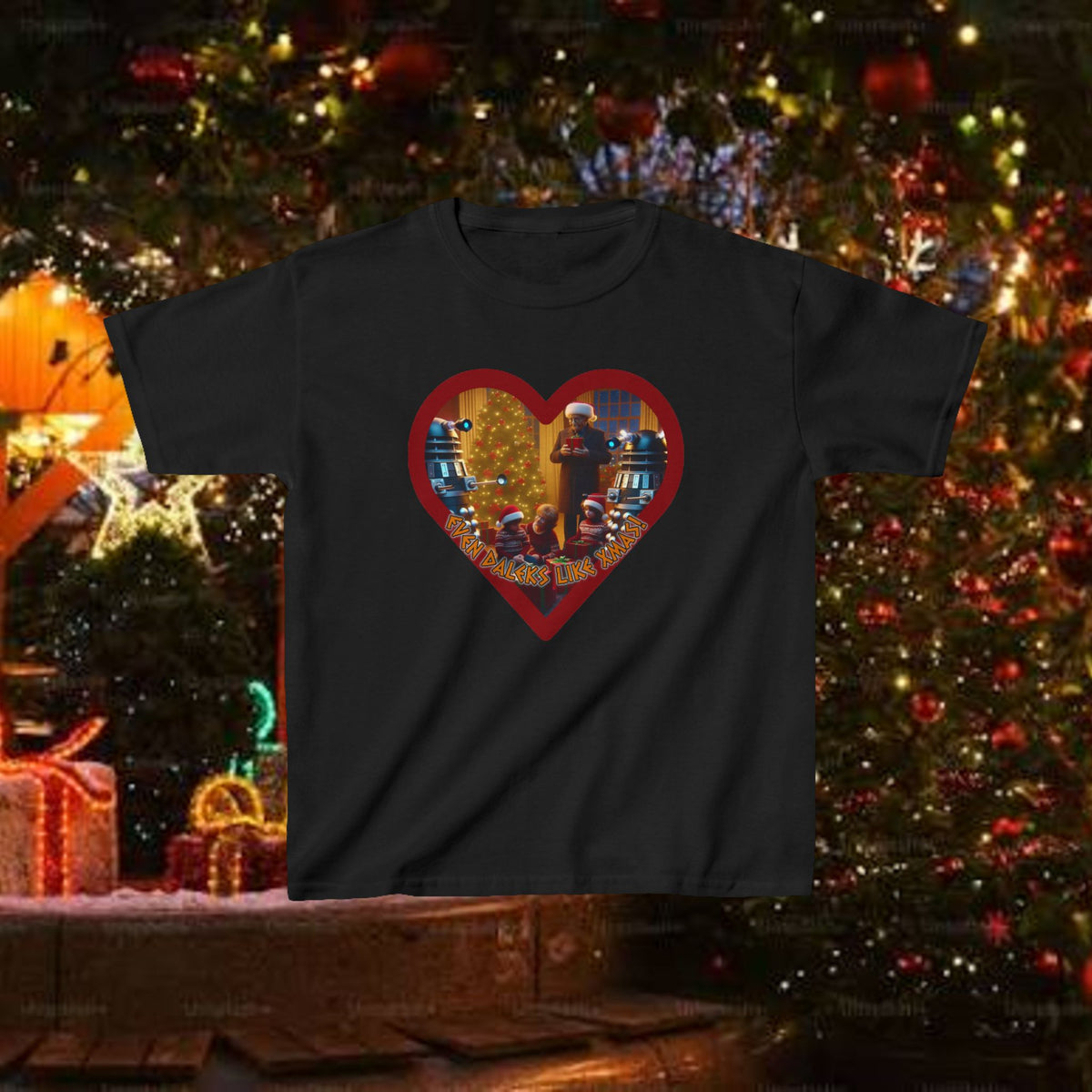 Doctor Who Dalek Christmas Kids T-shirt — Even Daleks Like Xmas