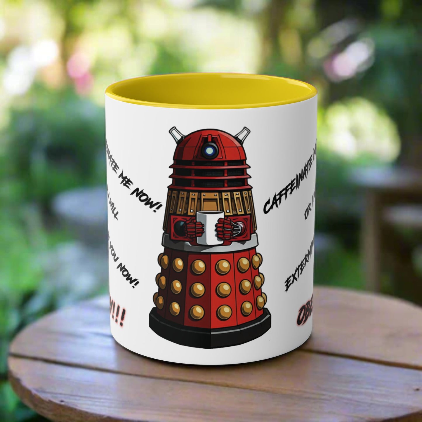 Dalek No.13 CAFFEINATE! Coffee Mug Collection.