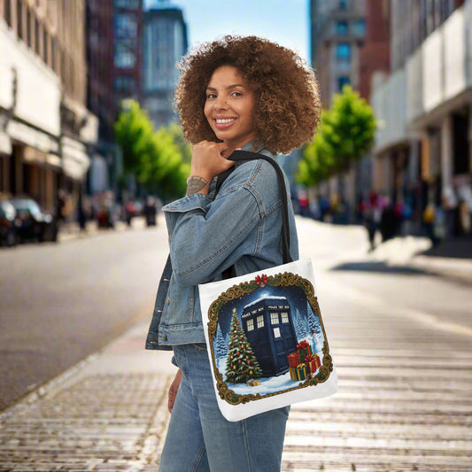 Doctor Who  - Xmas themed TARDIS Tote Bag