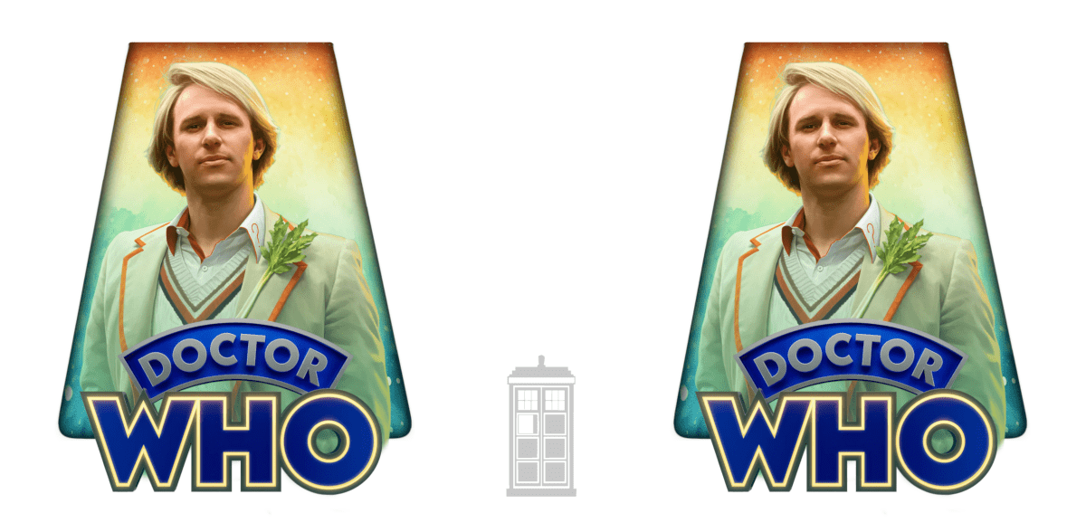 5th Doctor (Peter Davidson) and Doctor Who logo mug. - Mug