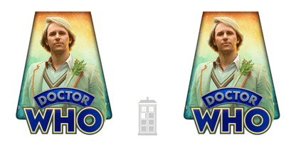 5th Doctor (Peter Davidson) and Doctor Who logo mug. - Mug