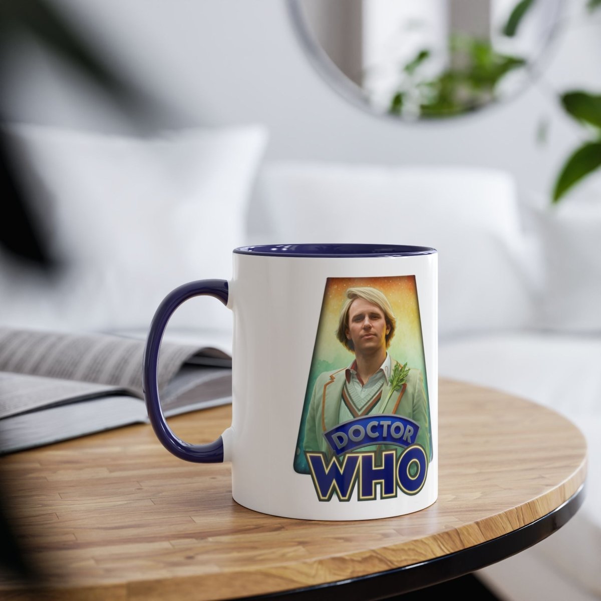 5th Doctor (Peter Davidson) and Doctor Who logo mug. - soapbox169 - A Little Gift Shop