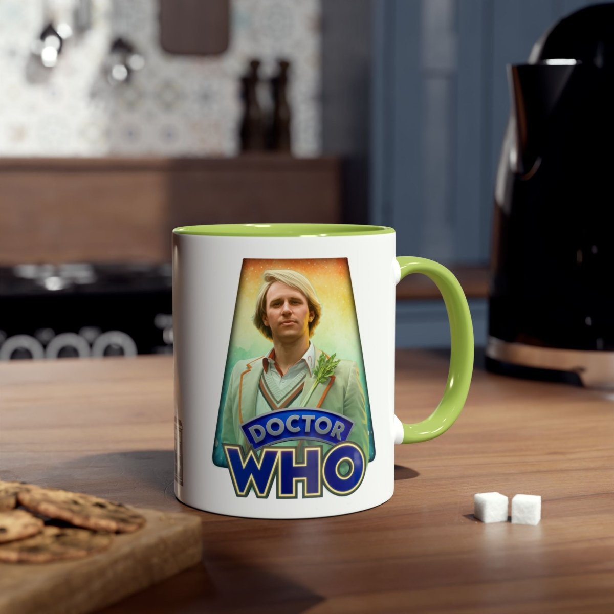 5th Doctor (Peter Davidson) and Doctor Who logo mug. - soapbox169 - A Little Gift Shop