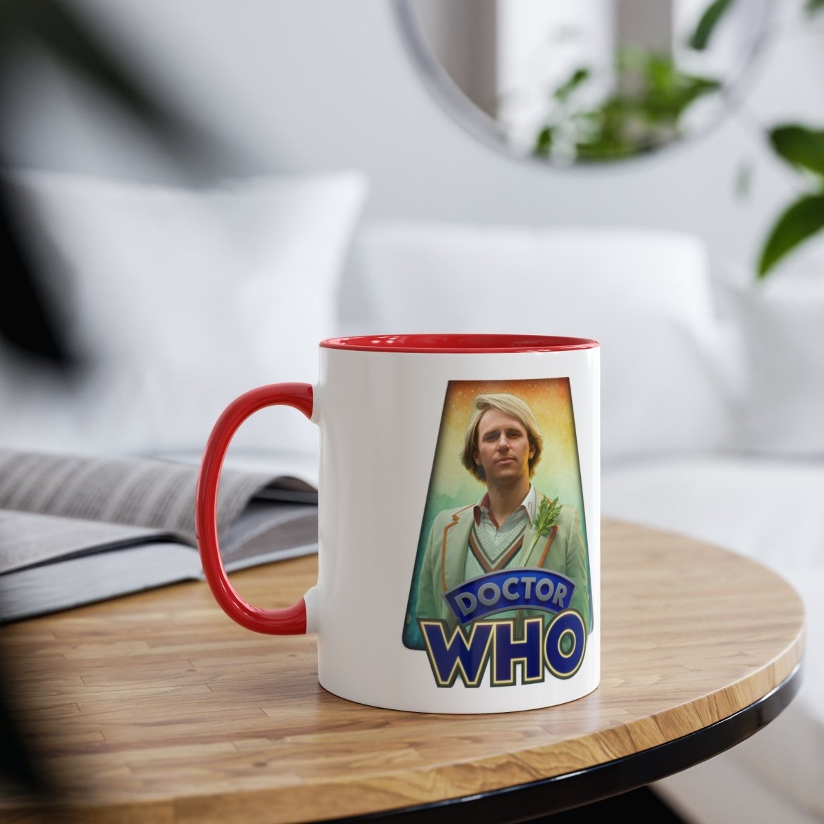 5th Doctor (Peter Davidson) and Doctor Who logo mug. - soapbox169 - A Little Gift Shop