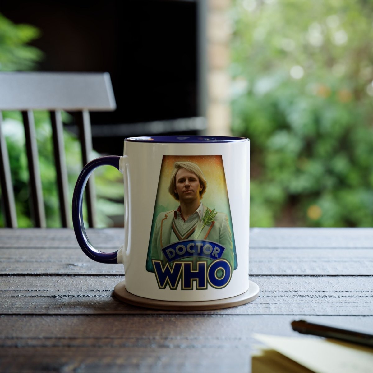 5th Doctor (Peter Davidson) and Doctor Who logo mug. - soapbox169 - A Little Gift Shop