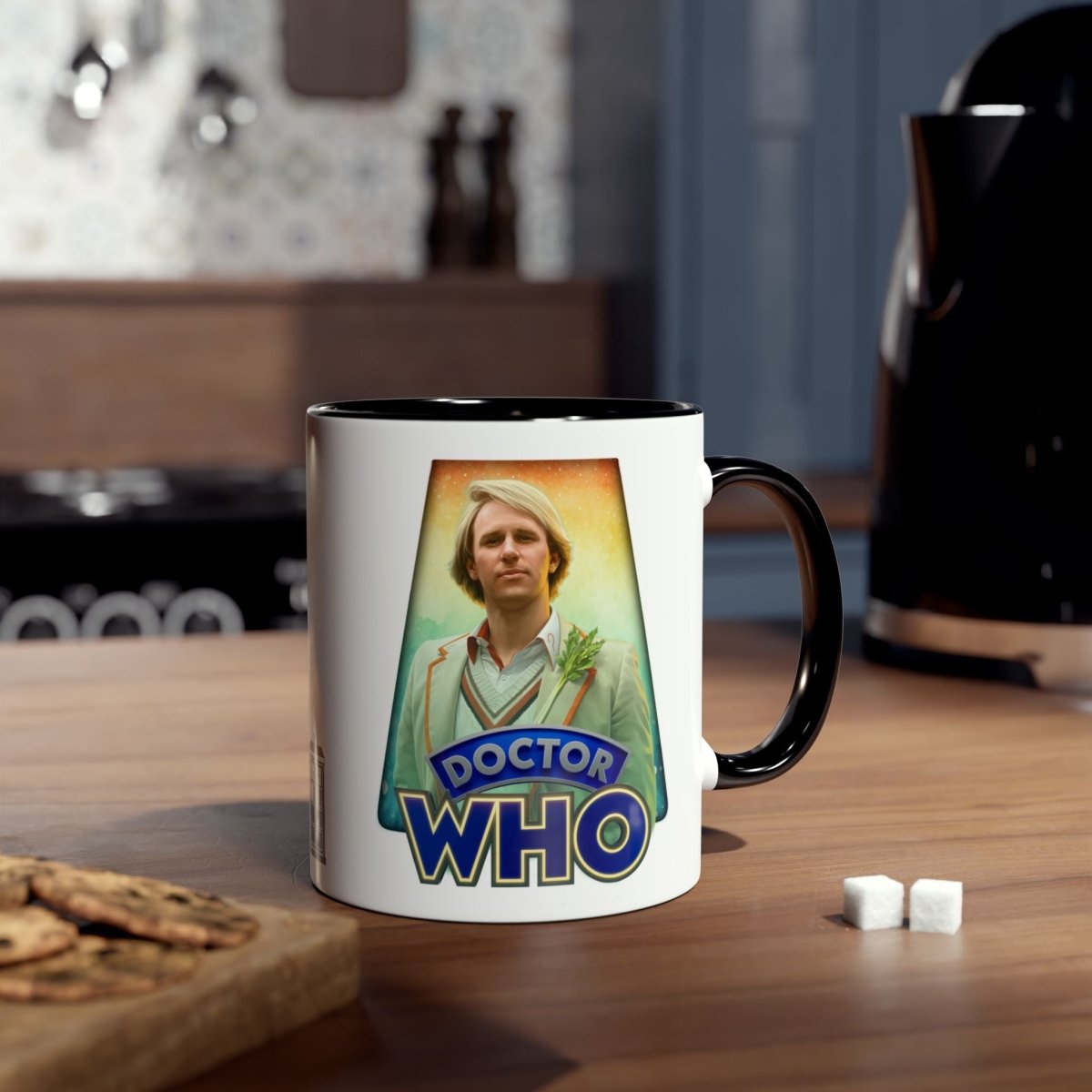 5th Doctor (Peter Davidson) and Doctor Who logo mug. - soapbox169 - A Little Gift Shop