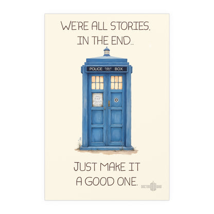 "We're all stories in the end..." TARDIS in Aesthetic Pastel
