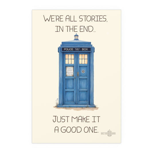 "We're all stories in the end..." TARDIS in Aesthetic Pastel
