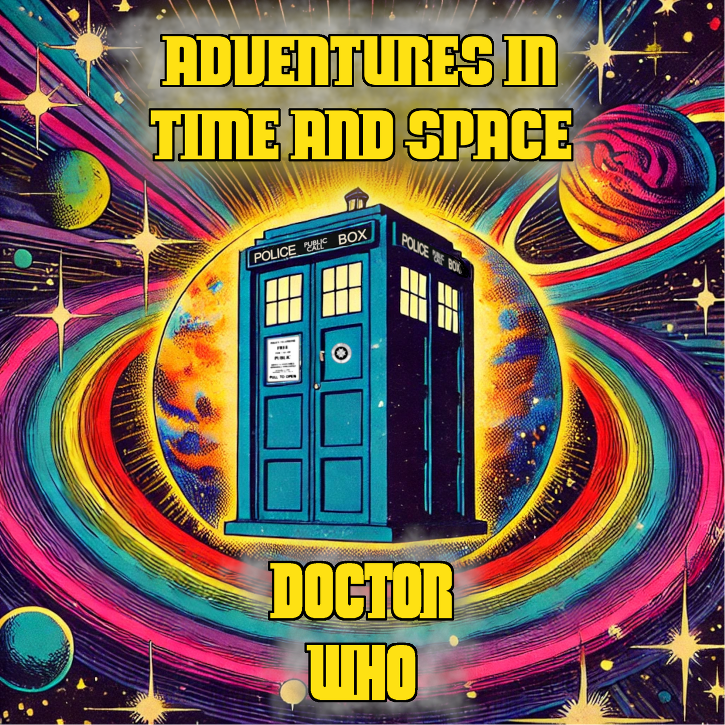 1960's "Adventures in Time and Space" album artwork featuring The TARDIS