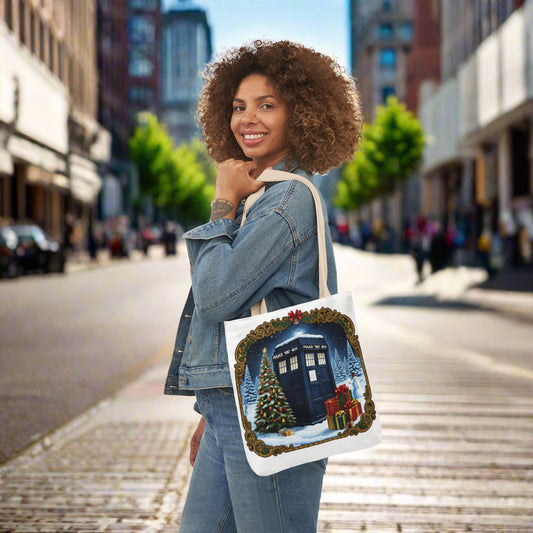 Doctor Who  - Xmas themed TARDIS Tote Bag
