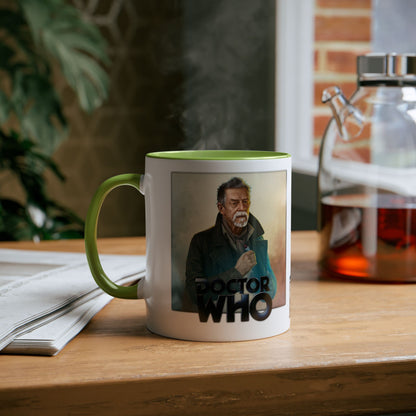 The War Doctor (John Hurt) and Doctor Who logo mug.
