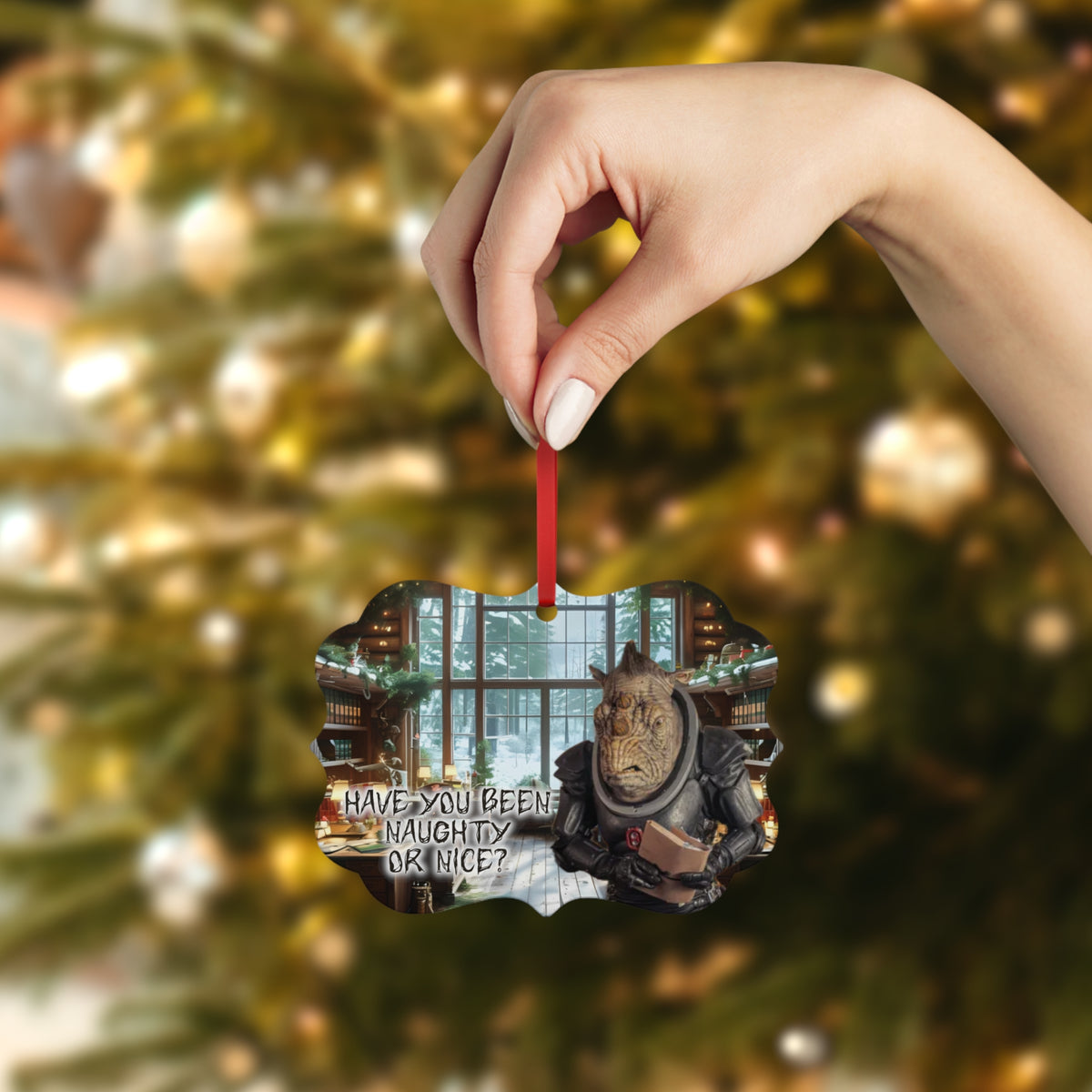 Doctor Who Judoon Helping Santa Christmas Ornament