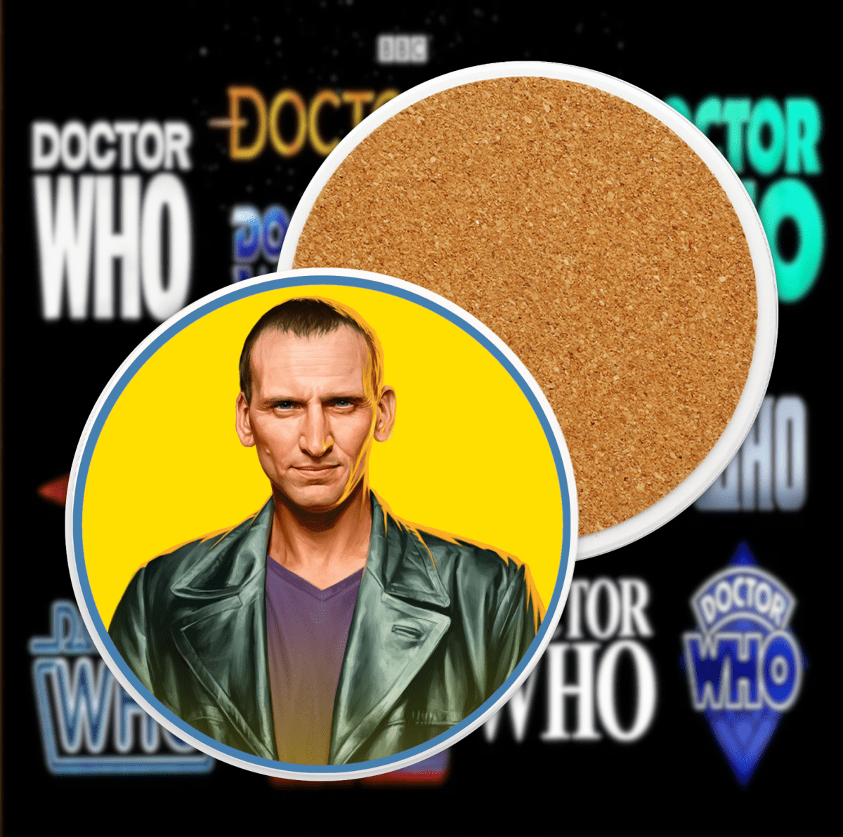 9th Doctor Ceramic Coaster Collection - soapbox169 - A Little Gift Shop