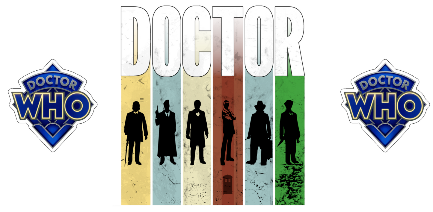 DOCTOR silhouette striped Generally Awesome Mug