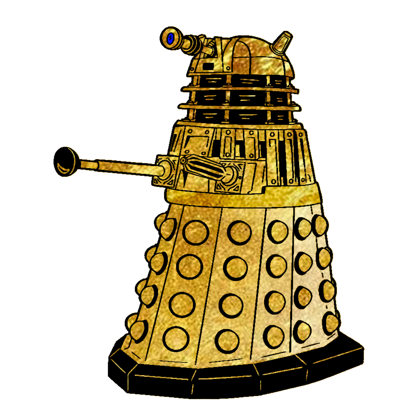 Gold leaf effect Dalek T-shirt - soapbox169 - A Little Gift Shop 