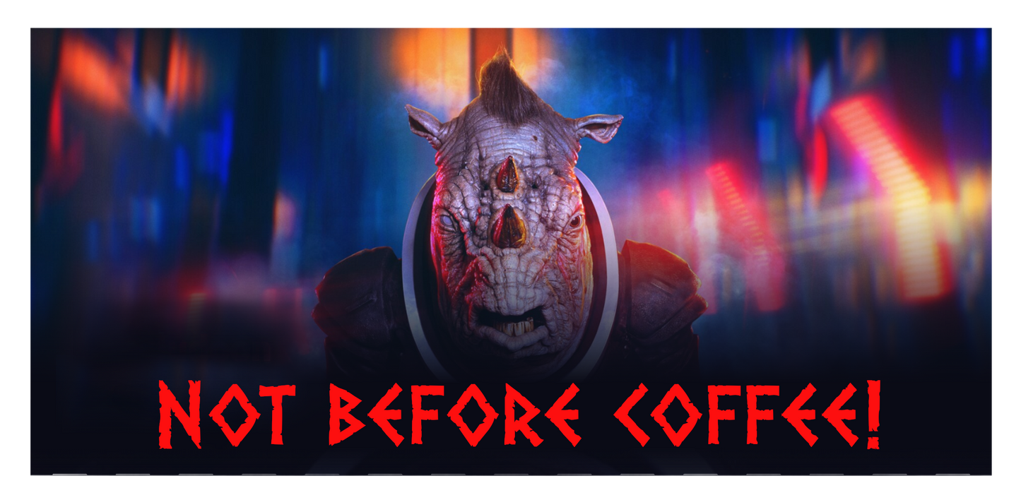 Judoon - NOT BEFORE COFFEE! mug