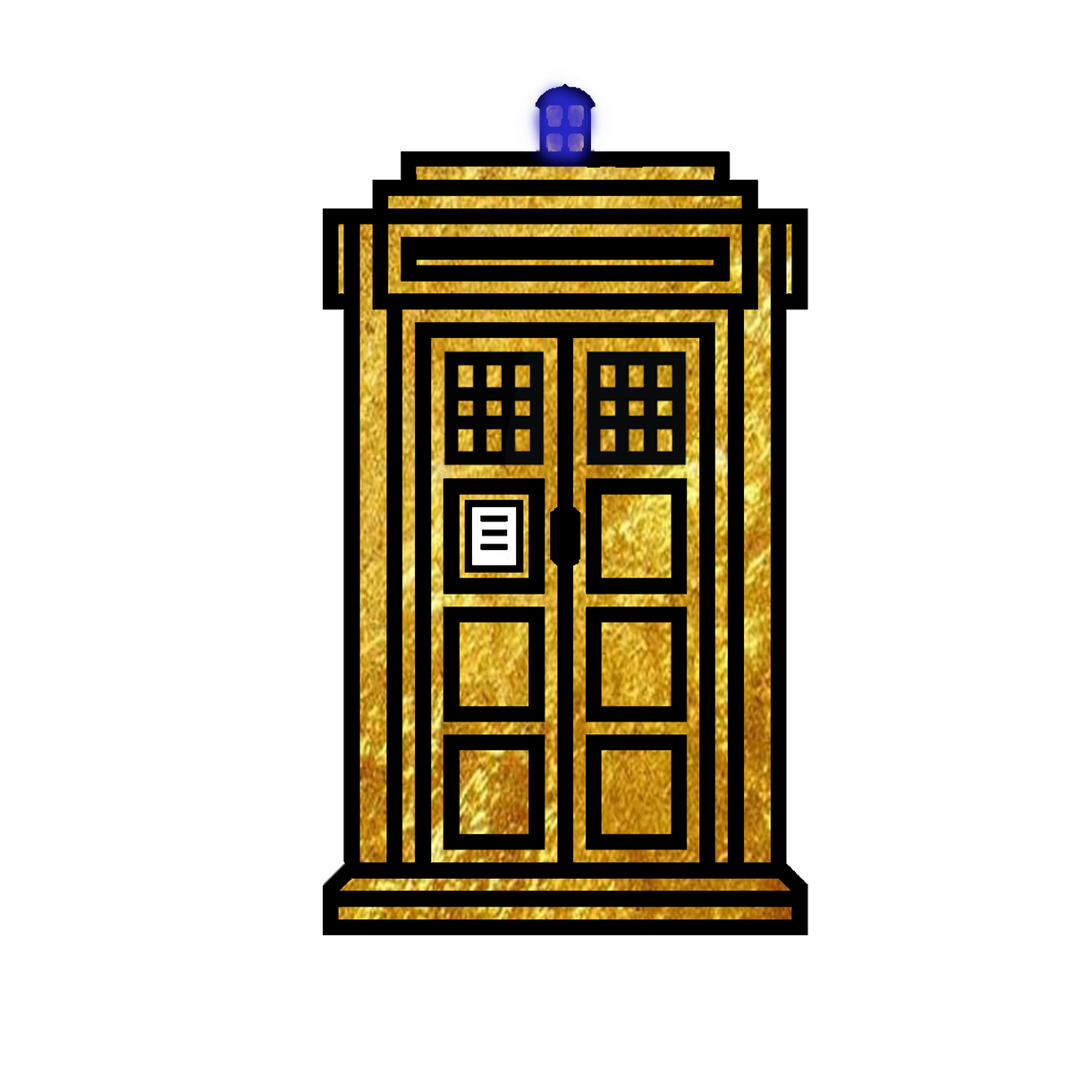 Doctor Who  - Gold leaf effect TARDIS T-shirt
