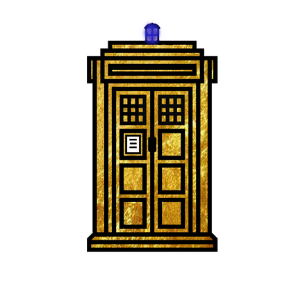 Doctor Who  - Gold leaf effect TARDIS T-shirt