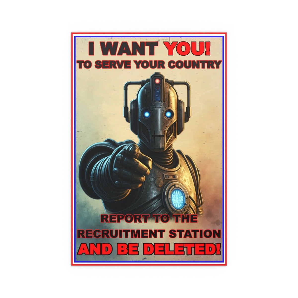 Creepy "I WANT YOU!" poster retrieved from "The Age of Steel" alternate timeline - soapbox169 - A Little Gift Shop