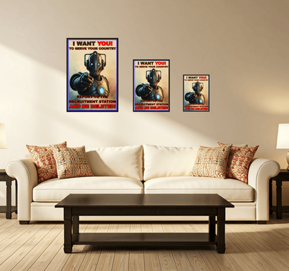 Creepy "I WANT YOU!" poster retrieved from "The Age of Steel" alternate timeline - soapbox169 - A Little Gift Shop