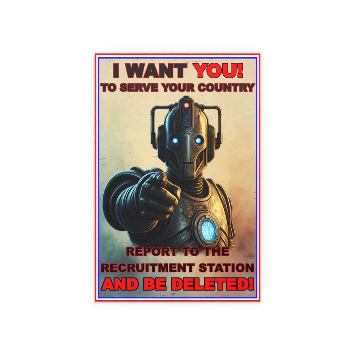 Creepy "I WANT YOU!" poster retrieved from "The Age of Steel" alternate timeline - soapbox169 - A Little Gift Shop