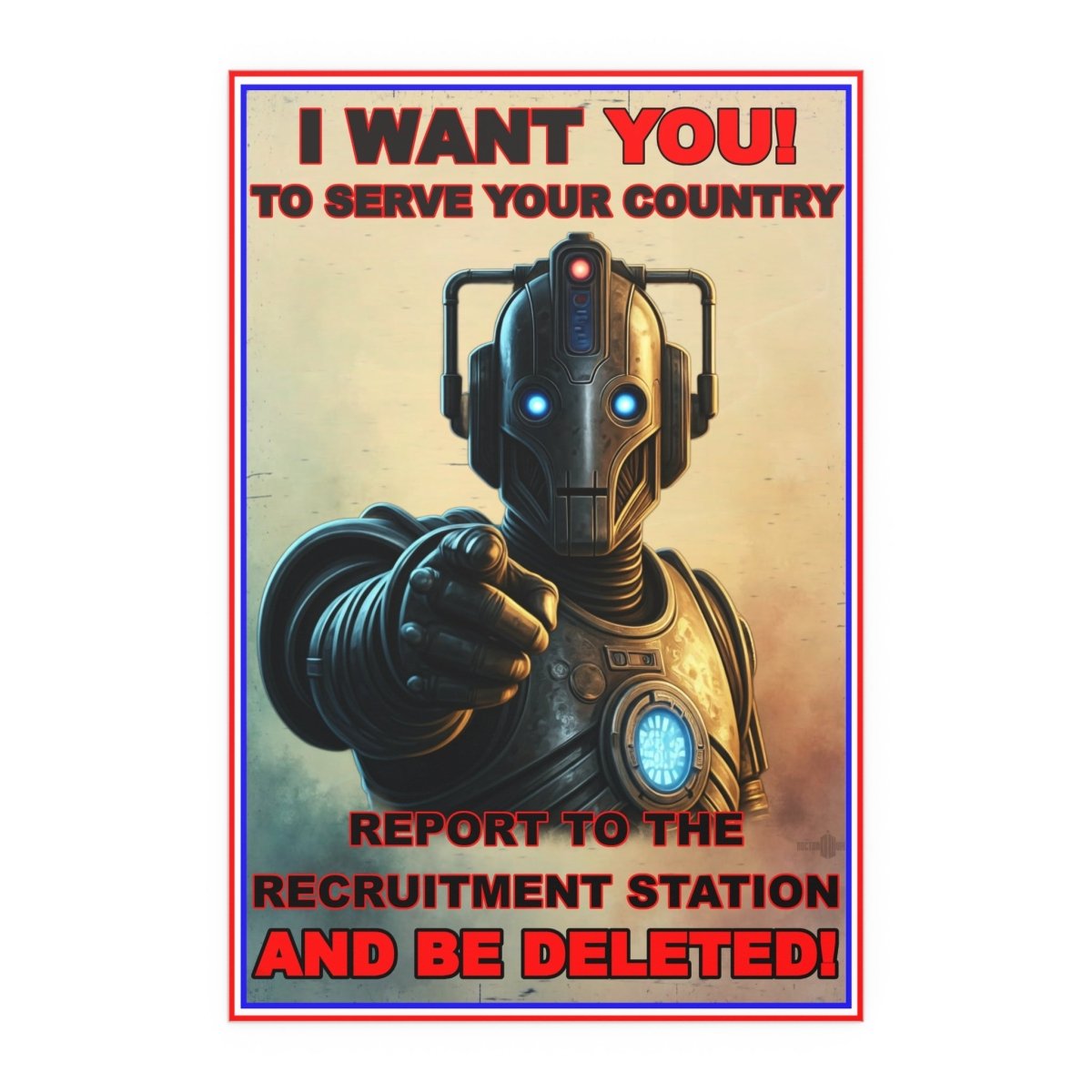Creepy "I WANT YOU!" poster retrieved from "The Age of Steel" alternate timeline - soapbox169 - A Little Gift Shop