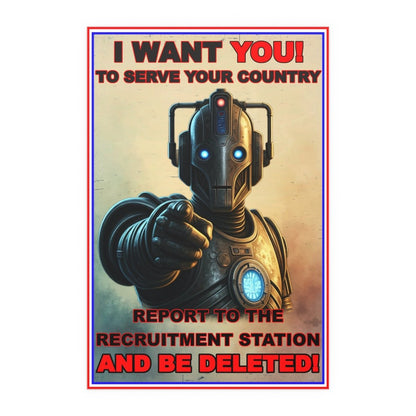 Creepy "I WANT YOU!" poster retrieved from "The Age of Steel" alternate timeline - soapbox169 - A Little Gift Shop