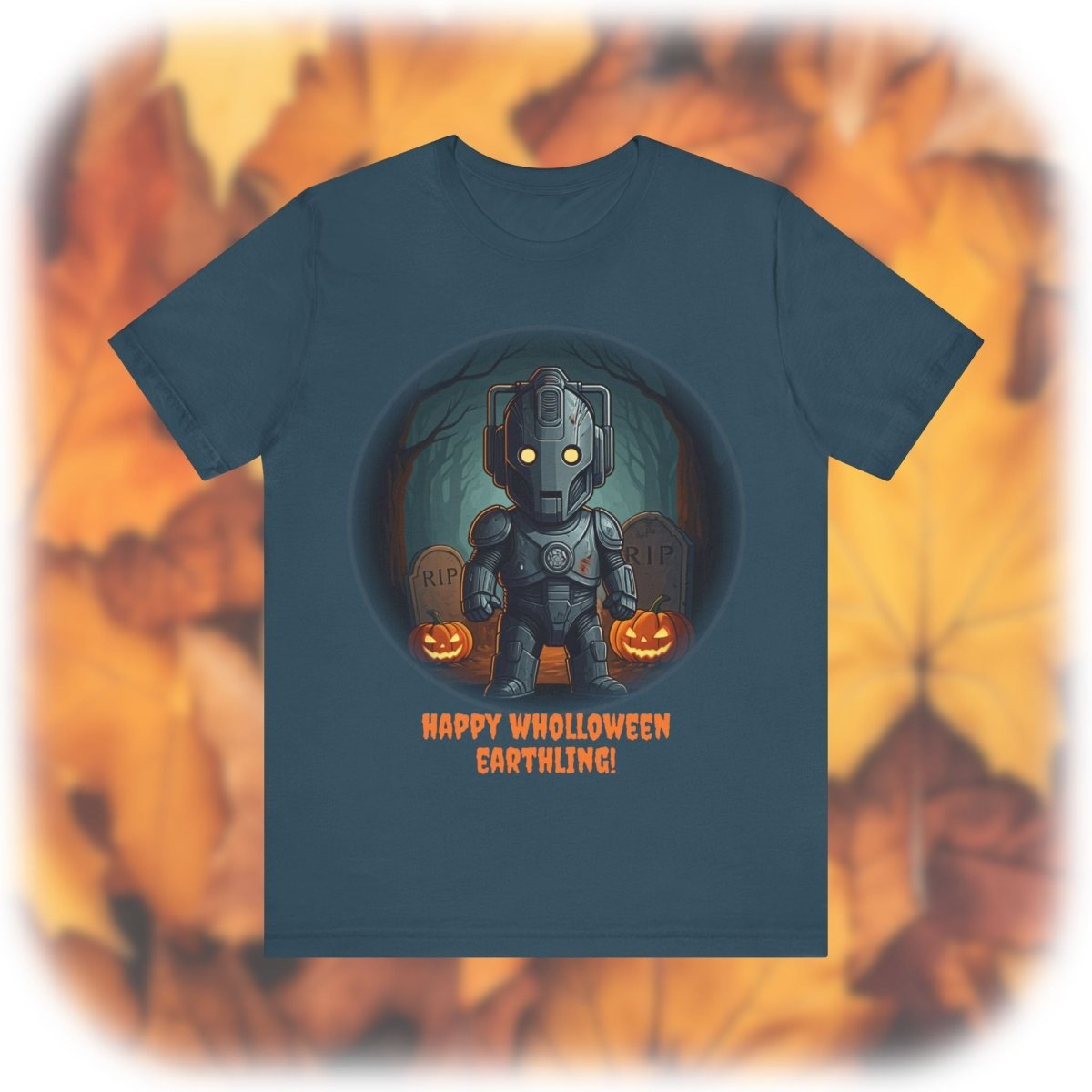 Cute Cyber Kid Wholloween T-shirt with pumpkins* - soapbox169 - A Little Gift Shop